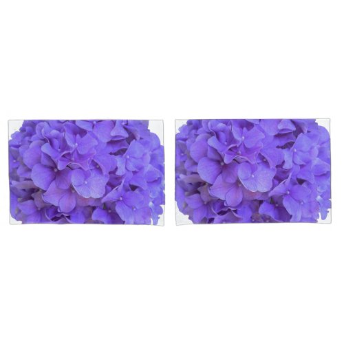 Lavender lilac purple Hydrangeas purple Flowers Pillow Case