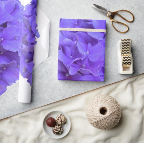 Lavender lilac purple Hydrangeas purple Flowers Wrapping Paper