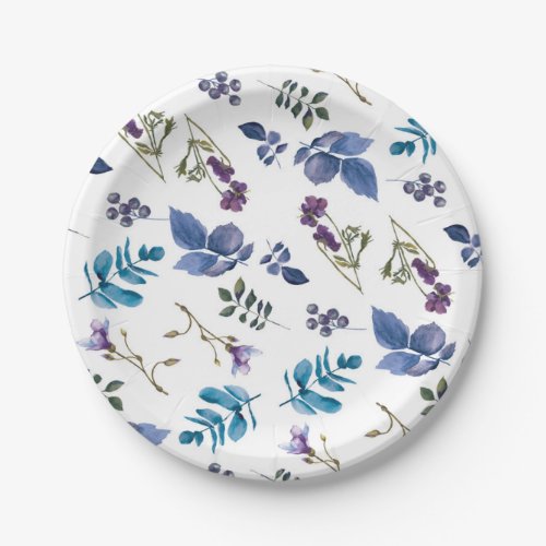 Lavender Lilac Purple Iris Spring Floral Chic Paper Plates