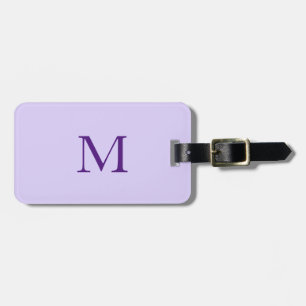Lavender Lilac Purple Monogram Initial Name Gift Luggage Tag