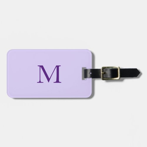 Lavender Lilac Purple Monogram Initial Name Gift Luggage Tag