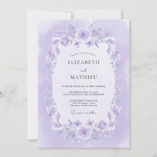 Lavender Lilac Vine Wedding Invitation