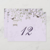 Lavender Lilac vintage birdcage birds wedding Postcard (Front/Back)