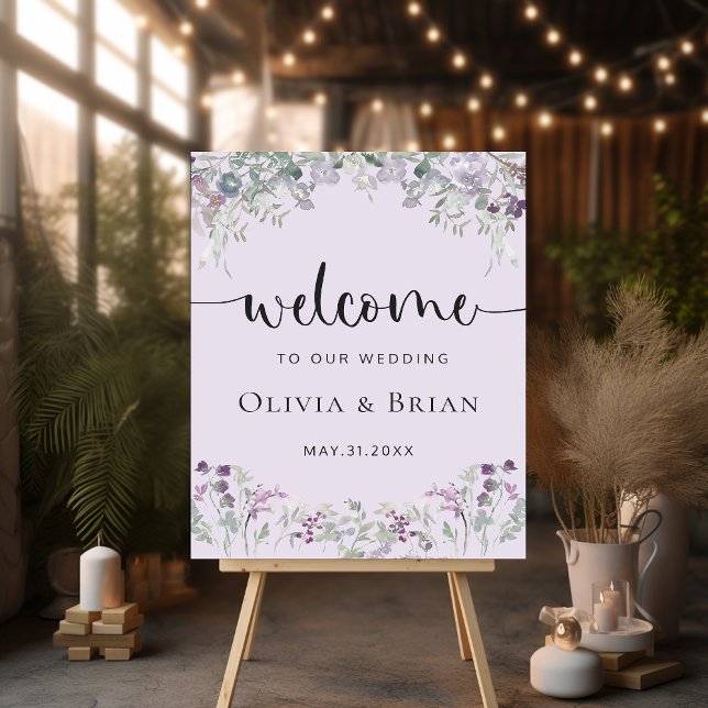 Lavender Lilac Wedding Welcome Sign (Creator Uploaded)