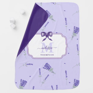 Lavender Lilac Wildflower Floral Botanical Baby Blanket