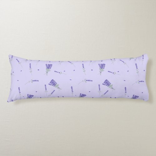 Lavender Lilac Wildflower Floral Botanical Body Pillow