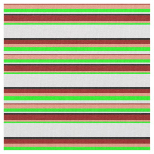 Lavender, Lime, Dark Salmon, Dark Red & Black Fabric