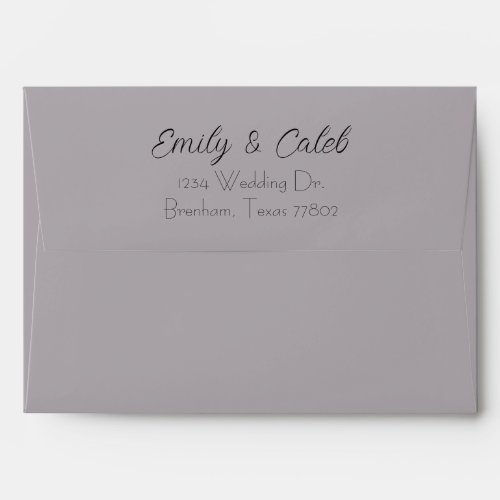 Lavender Line Art Floral Wedding Invitation Envelo Envelope