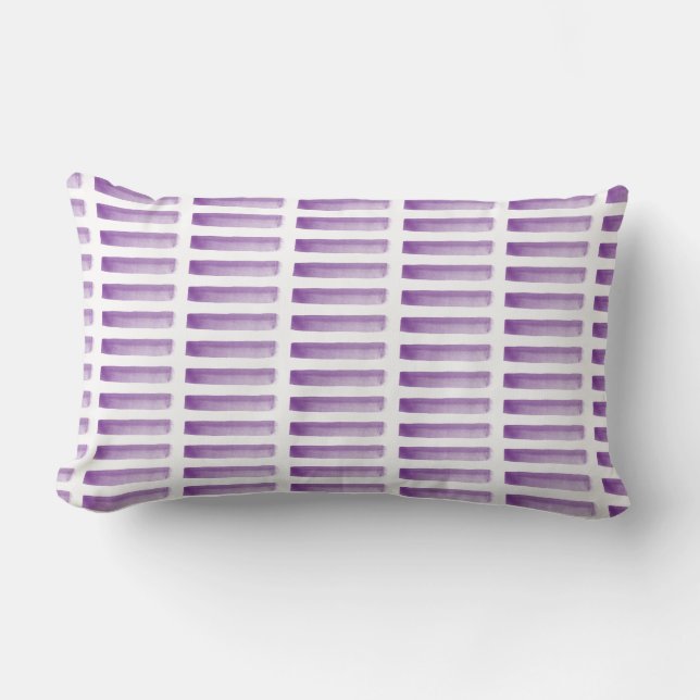 Lavender Lines Lumbar Pillow (Front)