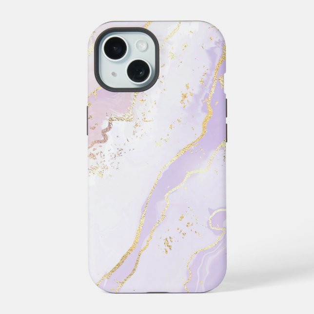 Lavender Liquid Marble Iphone Case (Back)