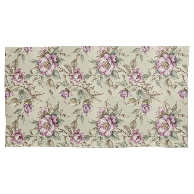 Lavender Long Stem Roses Pillow Case (Front)
