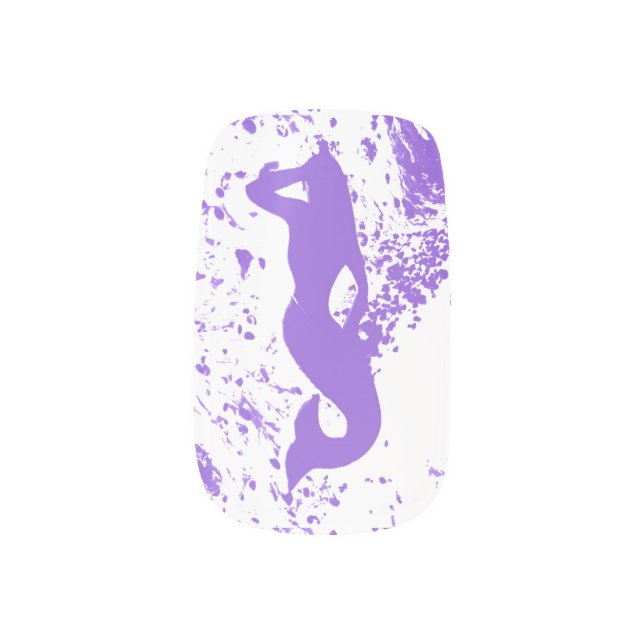 lavender lookout mermaid minx nail wraps (Left Thumb)