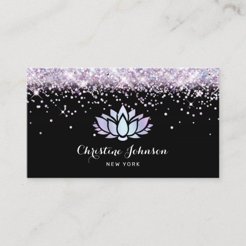 lavender lotus flower business card
