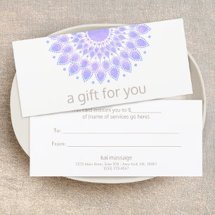Lavender Lotus Flower Natural Spa Gift Certificate