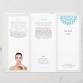 Lavender Lotus Mandala Salon Spa Tri-Fold brochure (Front/Back)