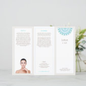 Lavender Lotus Mandala Salon Spa Tri-Fold brochure (Standing Front)