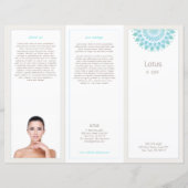 Lavender Lotus Mandala Salon Spa Tri-Fold brochure (Front)