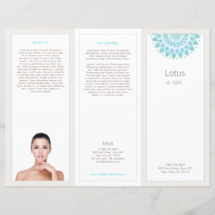 Lavender Lotus Mandala Salon Spa Tri-Fold brochure