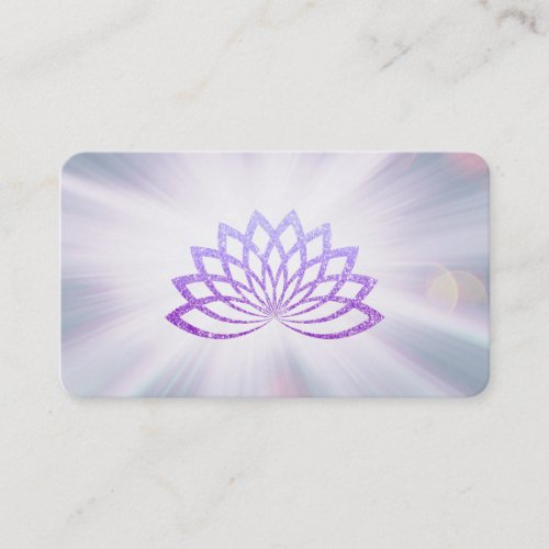  Lavender Lotus Rays Reiki Energy Healing Business Card