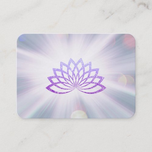  Lavender Lotus Rays Reiki Healing Energy Business Card