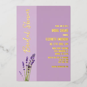 Lavender Love Bridal Shower Foil Invitation