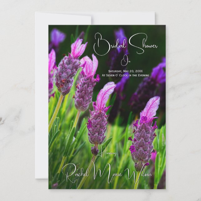 Lavender, Love & Devotion, Wedding Bridal Shower, Invitation (Front)
