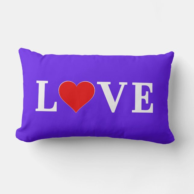 Lavender LOVE Elegant Stylish Lumbar Pillow (Front)