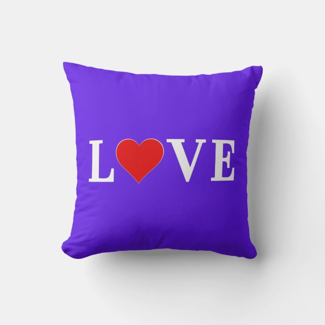 Lavender LOVE Elegant Stylish Throw Pillow (Front)
