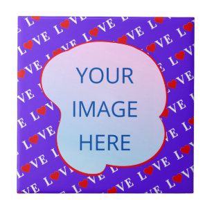 Lavender LOVE Modern Chic Ceramic Tile