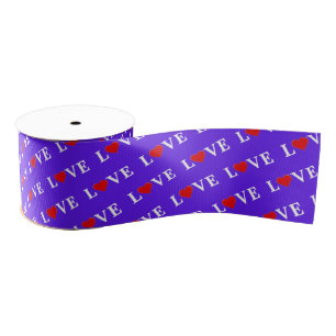 Lavender LOVE Modern Chic Grosgrain Ribbon
