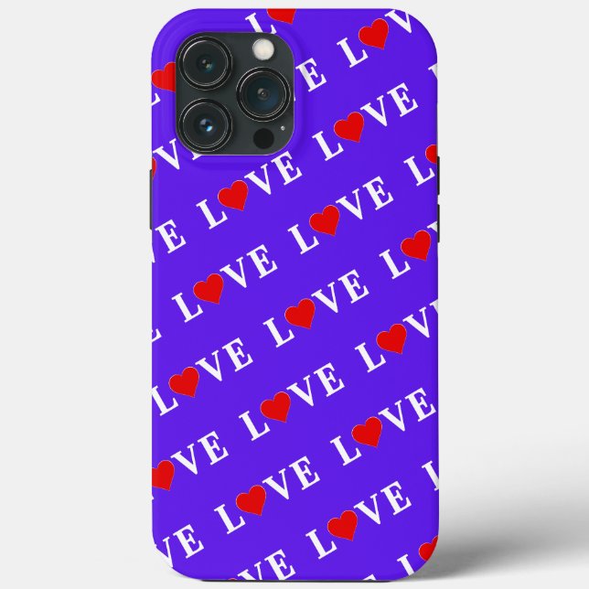 Lavender LOVE Modern Elegant Case-Mate iPhone Case (Back)