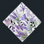 Lavender Love Pet Bandana<br><div class="desc">A graceful watercolor collage featuring blooming lavender,  delicate leaves,  and a glossy heart accent. Soft purple hues and a hand-painted look evoke feelings of calm,  and nature’s quiet beauty. Perfect for floral lovers,  lavender fans,  and anyone drawn to peaceful botanical art.</div>