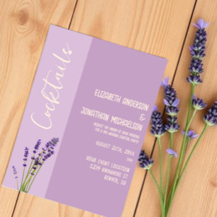 Lavender Love Pre-Wedding Cocktail Party Invitation
