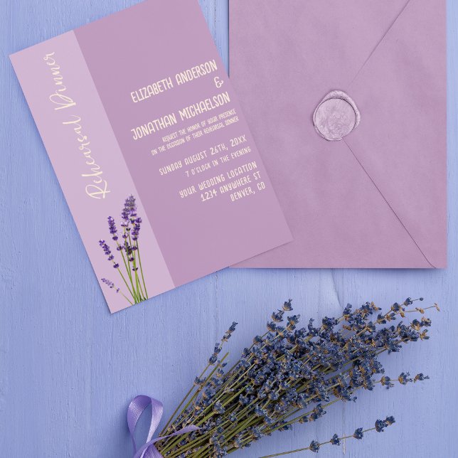 Lavender Love Rehearsal Dinner Invitation (Creator Uploaded)