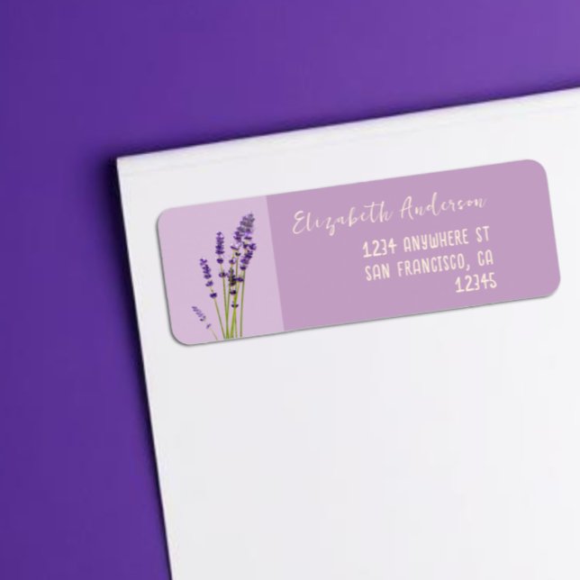 Lavender Love Wedding Label (Creator Uploaded)