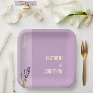 Lavender Love Wedding Paper Plates