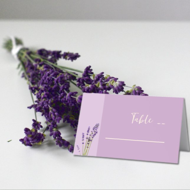 Lavender Love Wedding Place Card (Creator Uploaded)