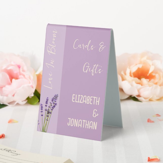 Lavender Love Wedding Table Tent (In SItu (Wedding))