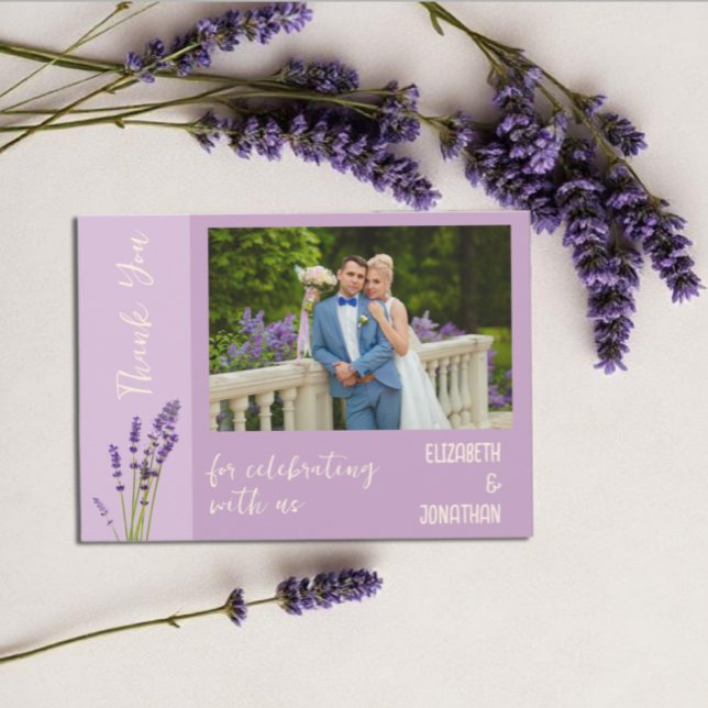 Lavender Love Wedding Thank You Card (Creator Uploaded)
