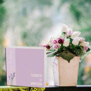 Lavender Love Wedding Wooden Box Sign