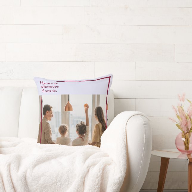 Lavender Love with Photo & Personalized Text -  Throw Pillow (Couch)