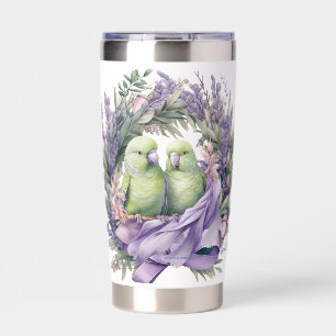 Lavender Lovebirds Insulated Tumbler