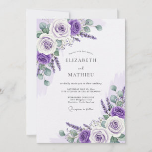 Lavender Luminous Spring Wedding Invitation