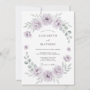 Lavender Luminous Springtime Wedding Invitation
