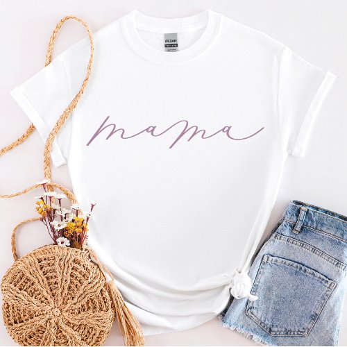 Lavender Mama Cute Script T_Shirt