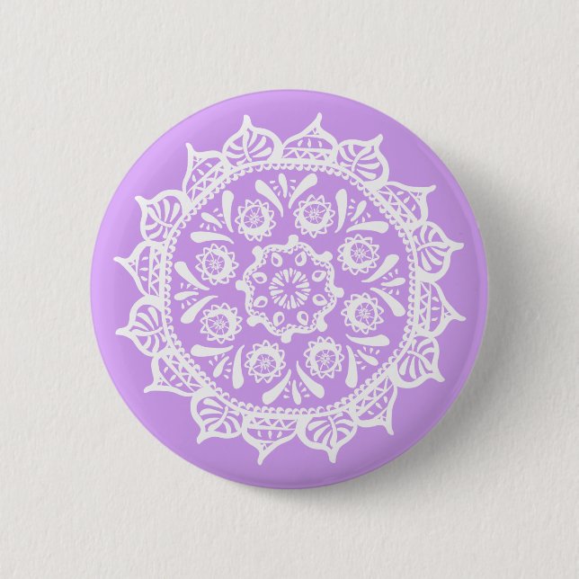 Lavender Mandala Button (Front)