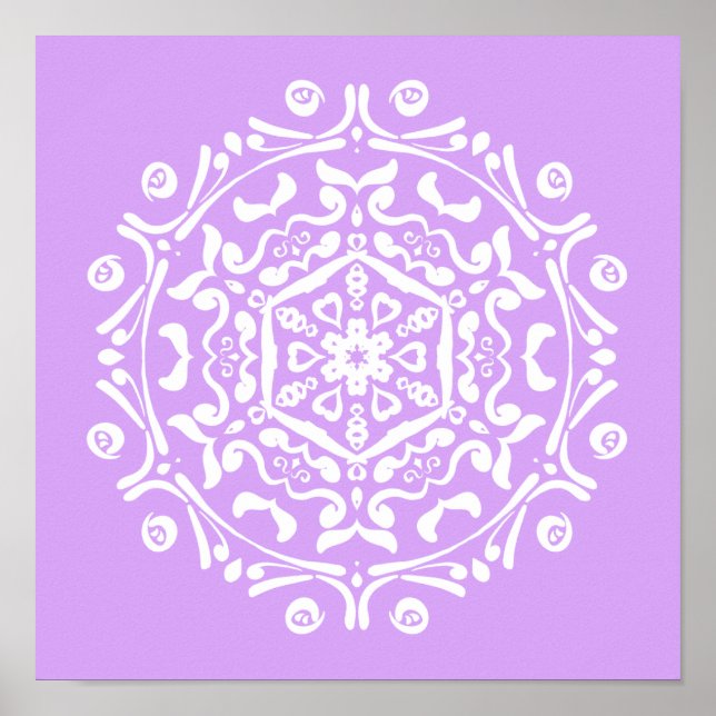 Lavender Mandala Poster (Front)