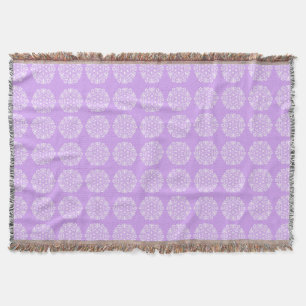 Lavender Mandala Throw Blanket