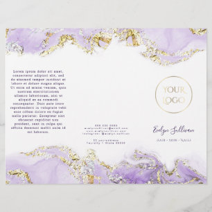 lavender marbling design brochure
