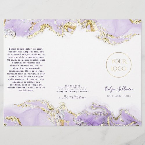 lavender marbling design brochure